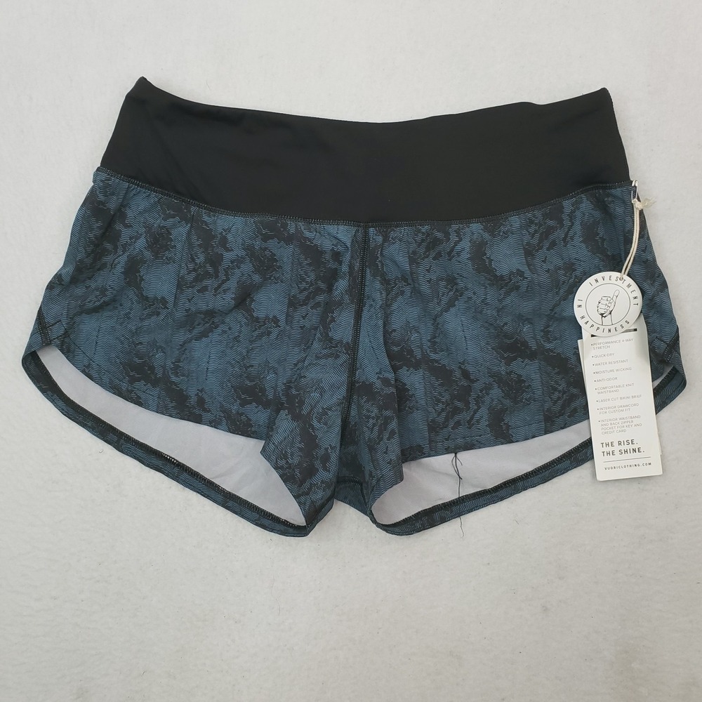 Vuori Omni Performance Shorts Womens Medium Blue Tide Dunes Performance Running